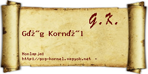 Góg Kornél névjegykártya