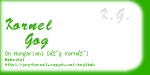 kornel gog business card